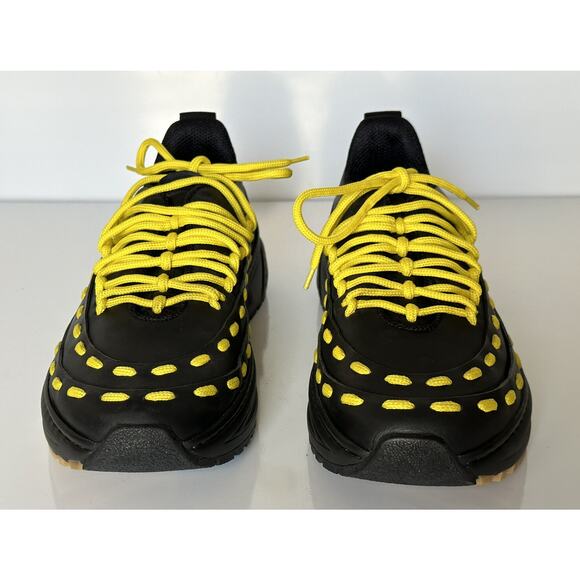 Bottega Veneta Mens Leather Black/Yellow Sneakers 7.5 US 578305 1013 NIB $950 main image 4